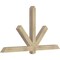 Ekena Millwork Kennewick Rough Sawn Timber Gable Bracket, Douglas Fir, 72"W x 39"H x 4"D x 4"F, 13/12 Pitch GBW072X39X0404KEN00RDF - alternate 3